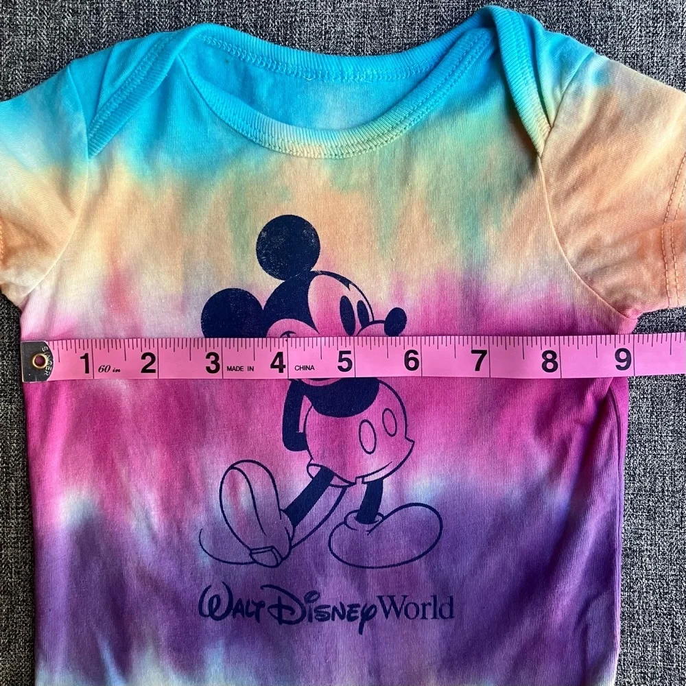 NWT Disney Baby Bodysuit Walt Disney World Mickey Mouse Tie Dye Onesie 6M